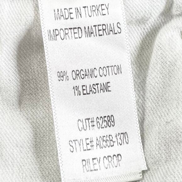 Agolde Riley High Rise Straight Crop Jeans In Silence Button Fly Size 33 - Picture 10 of 11